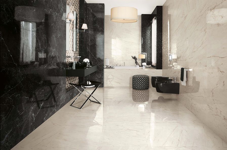 carrelage grand format imitation marbre marvel pro cremo delicato