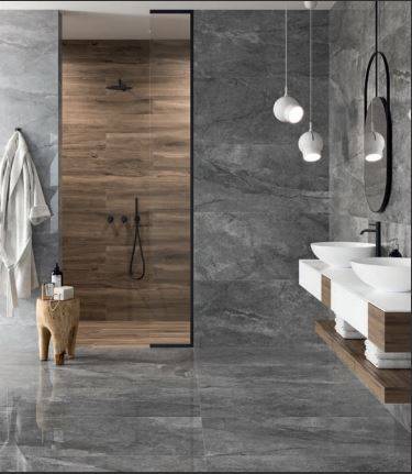 Grès cérame Wells ash 33,3 x 100 mur  