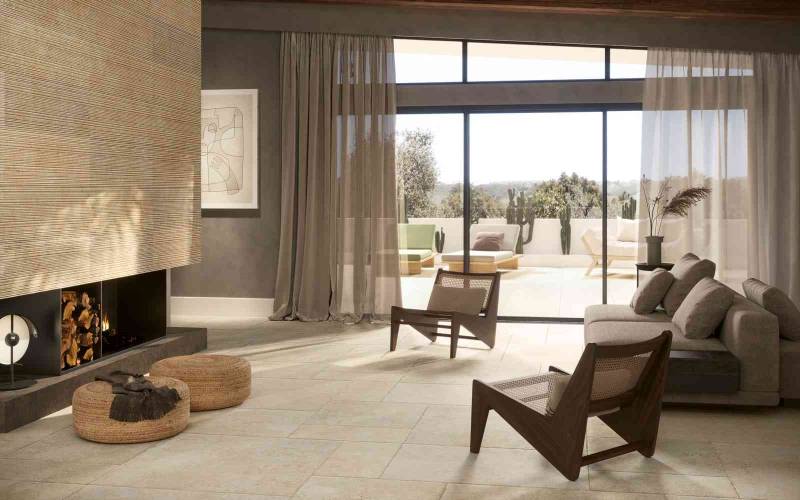 Carrelage effet pierre Amboise de chez Sichenia