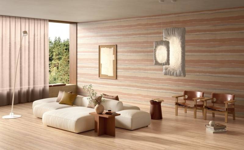 Carrelage série Bioterre, aspect naturel dont sa matière riche, 5 formats, 5 coloris et 4 décors.