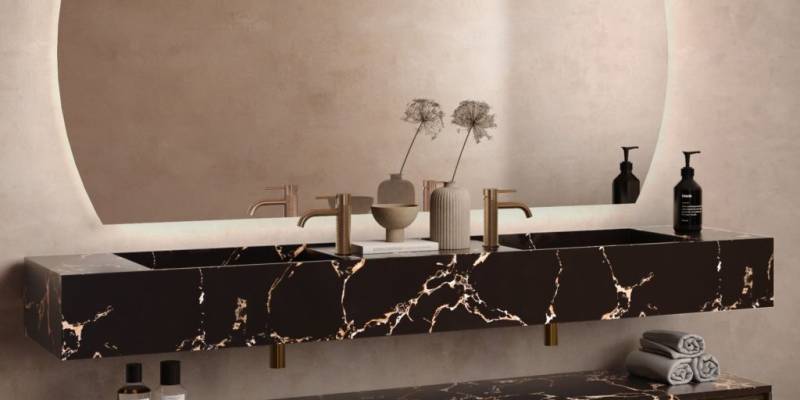 Plan de toilette pierre compact Minor