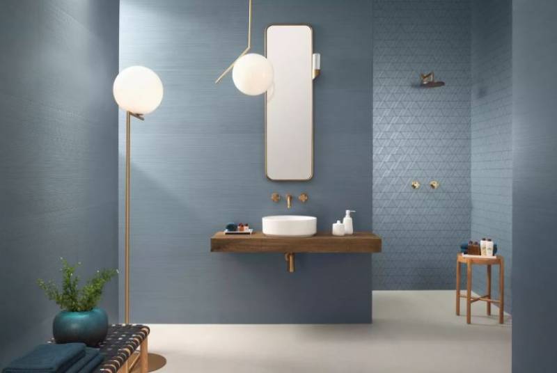 Faïence Aplomb Denim Minidots 50x120 cm 