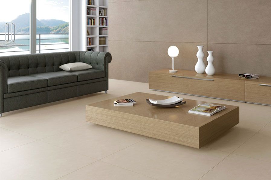 carrelage faible épaisseur coverlam concrete mur 100x300 gris sol 100x100 marfil