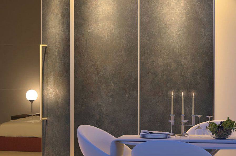 carrelage grand format coverlam grespania modèle Oxido noir 100x300