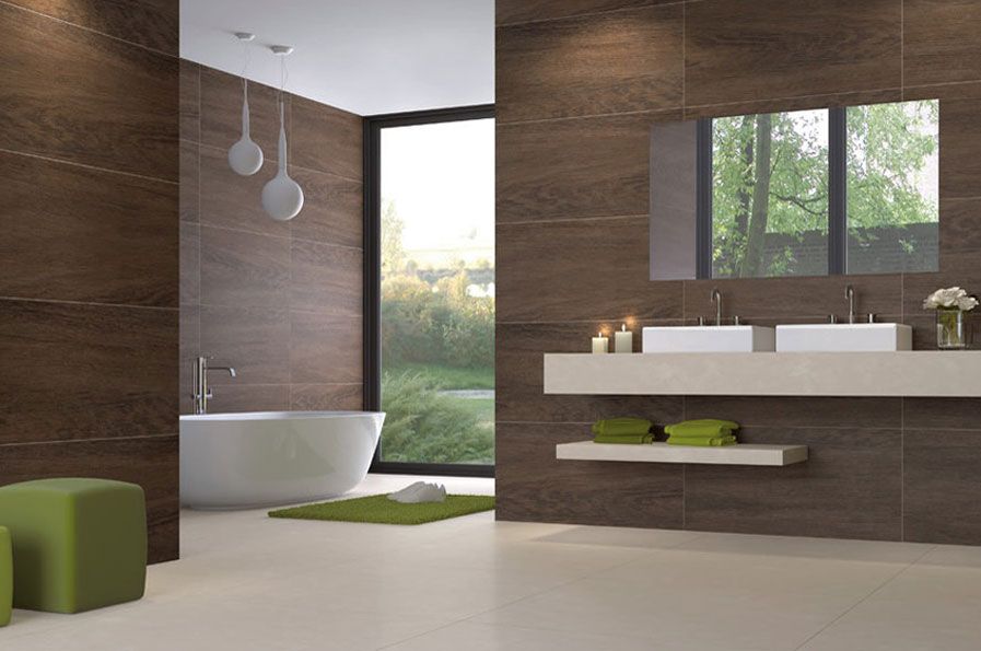 carrelage faible épaisseur coverlam wood couleur nogal 50x100