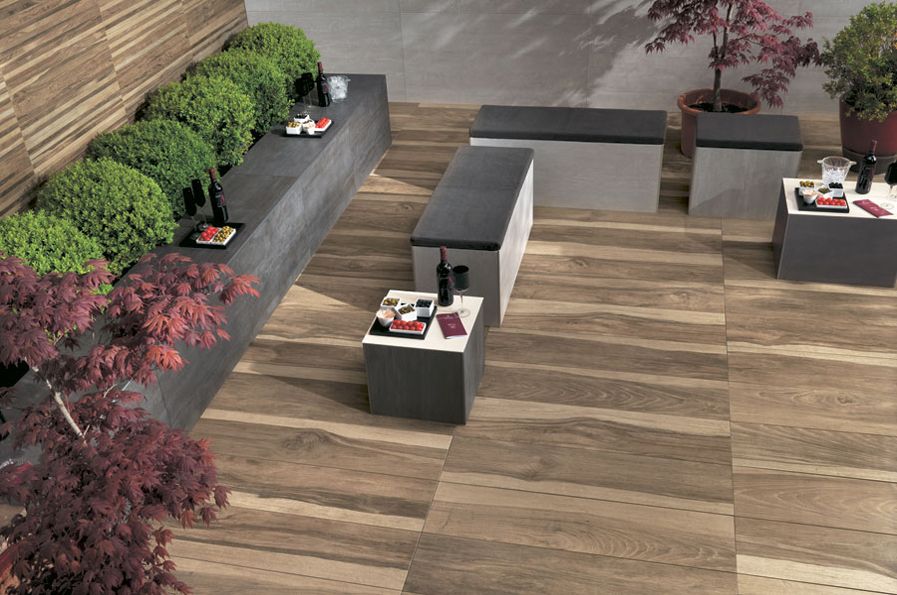 carrelage exterieur style parquet sol etic pro quercia antique 20mm, etic pro quercia antique