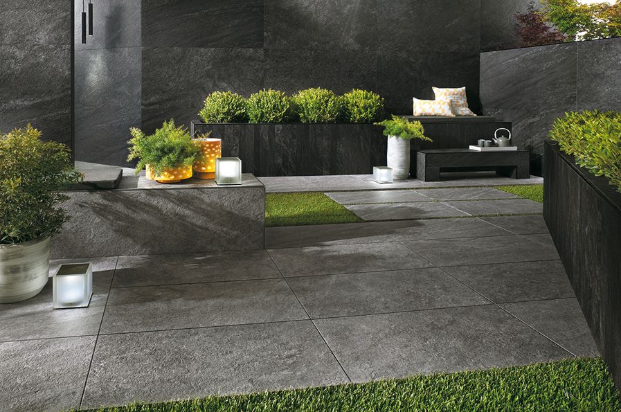 carrelage exterieur moderne brave grey, coke