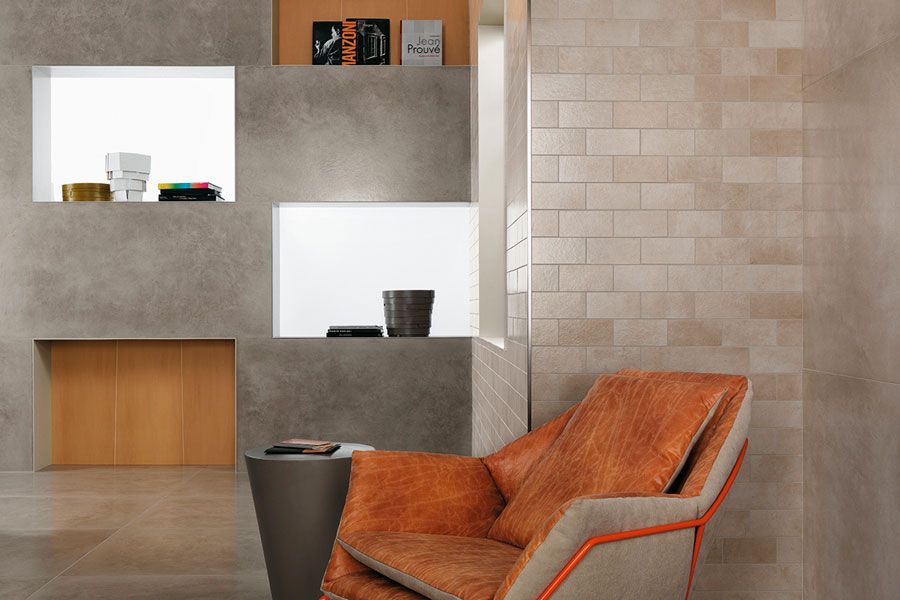 carrelage aspect beton dwell pearl brick lappato