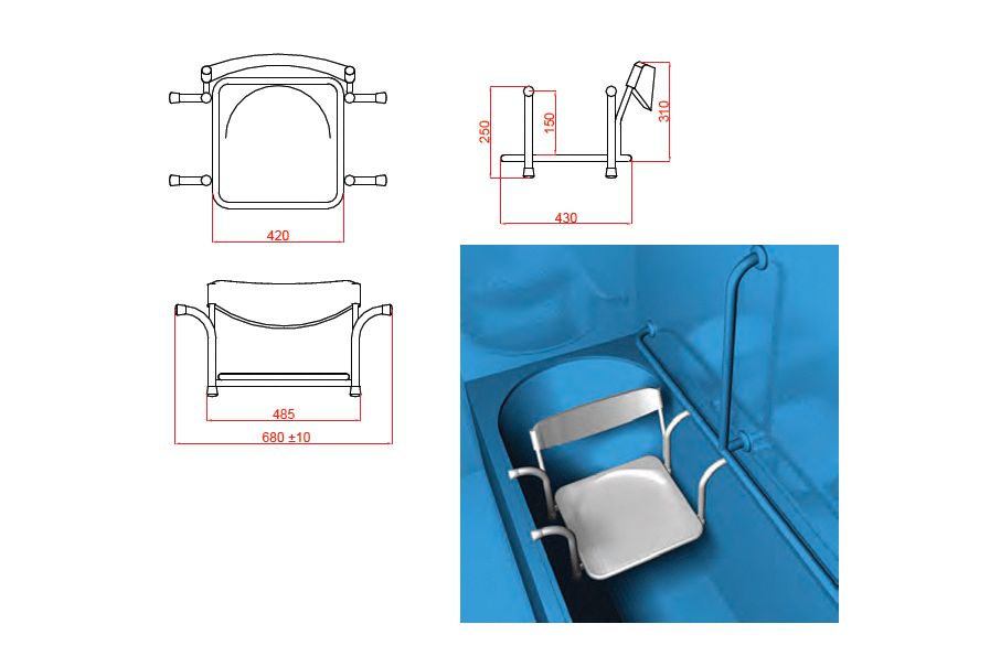 siege anatomique pour baignoire