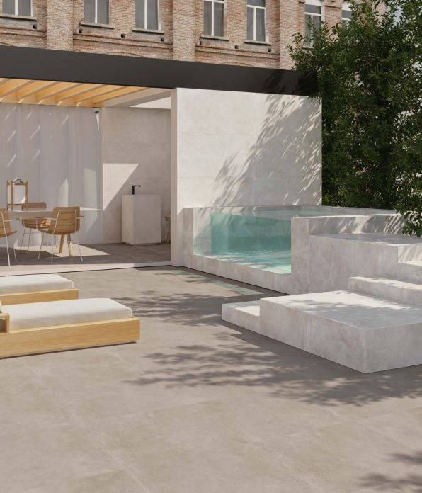 Carrelage de sol Glitch pour votre intérieur, extérieur grès cérame, plusieurs formats pour vos sols aspect béton, près d'Avignon