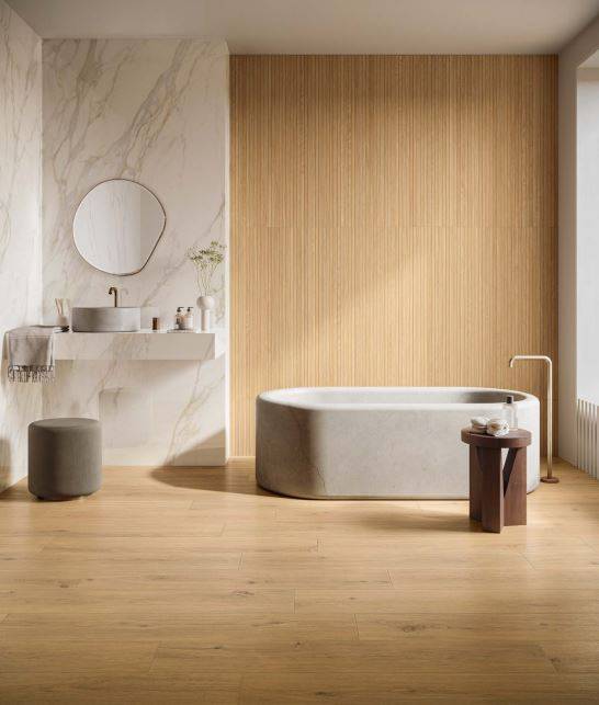 Carrelage de sol intérieur, extérieur, aspect bois de la marque Piemme