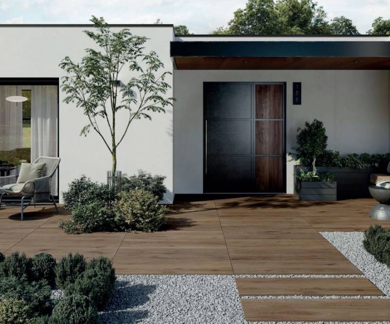 Carrelage Cortina  Nut 40x120x20 mm rectifié 