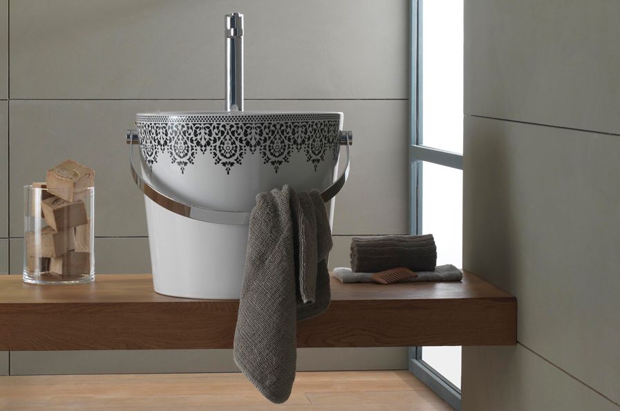 lavabo a poser bucket dentelle